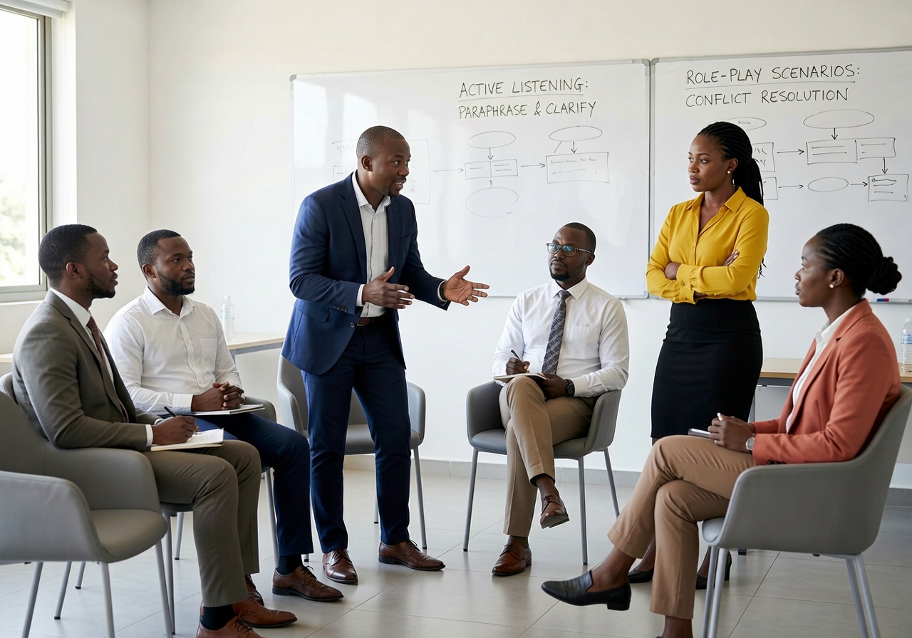 Communication skills workshop at Ascend Uganda