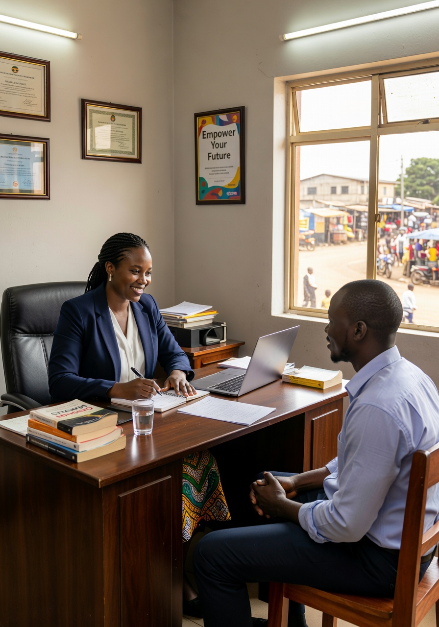 Personal development coaching session in Kampala