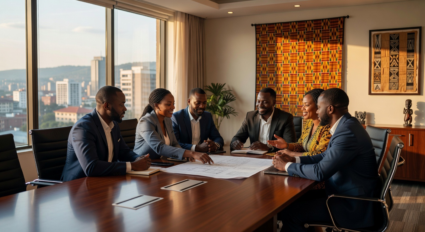 Ascend Uganda team meeting in Kampala office
